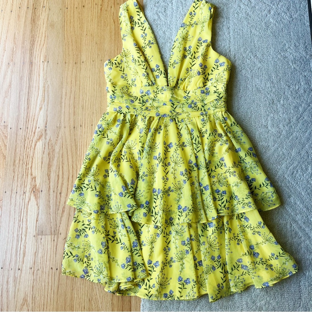 Yellow floral dress